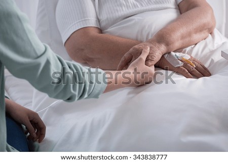 Image of cancer woman having support of her family Stockfoto © 