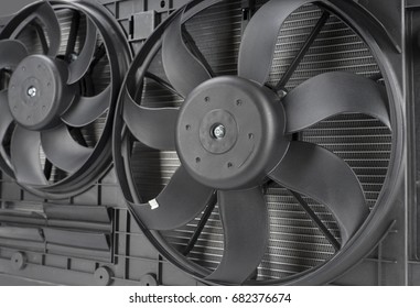 Image Of Car Radiator Fan Closeup