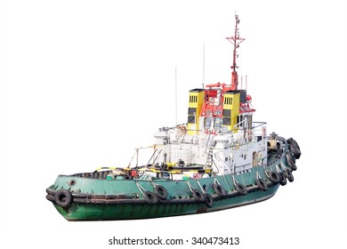 The Image Of Cargo Ship Isolated