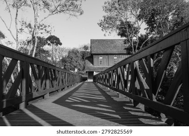 Image of a catwalk with shadows