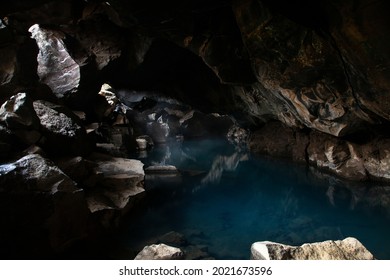 Image Of The Grjótagjá Cave In Iceland