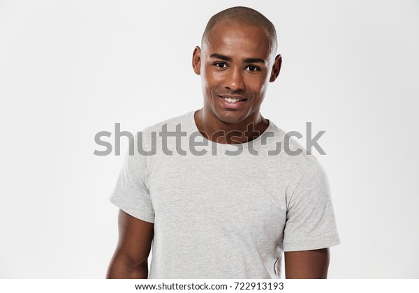 Image Cheerful Young African Man Standing Stock Photo (Edit Now) 722913193