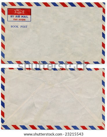 image of classic vintage air mail envelope