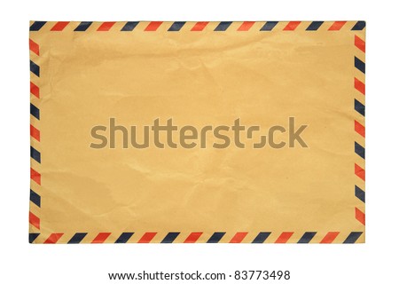 image of classic vintage envelope on white background