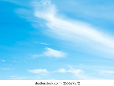 image of clear sky with white clouds on day time for background usage . - Shutterstock ID 255629572