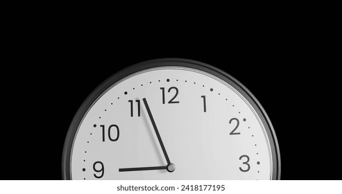 Image of clock ticking over black background. Global finance, business, connections, computing and data processing concept digitally generated image. - Powered by Shutterstock - Get 15% off with code: PIKWIZARD15