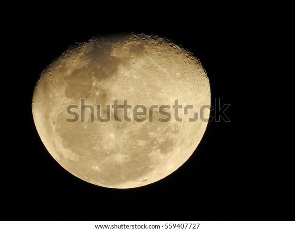 Image of close up the moon surface textured on
dark night background