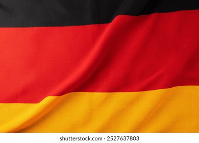 Image of close up of wrinkled national flag of germany. National flags, patriotism and celebration concept. - Powered by Shutterstock