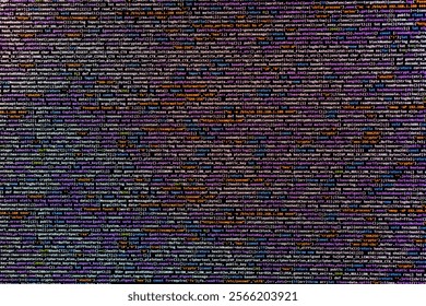 Image of a code editor displaying blurry lines of computer programming code, highlighting syntax elements like keywords, strings, numbers, and functions