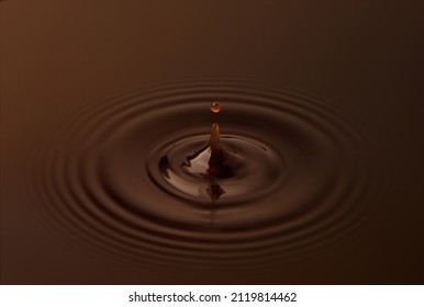 Image of Coffee drop with ripple.