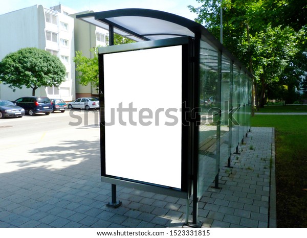 Image Collage Bus Shelter Bus Stop Stock Photo Edit Now 1523331815