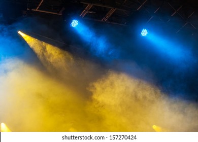 Image of colorful concert lighting, concert light show