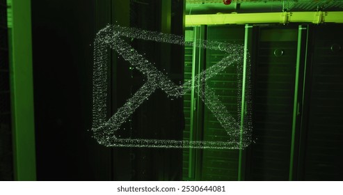 Image of connections with icons and data processing over computer servers. Global connections, business, finance, computing and data processing concept digitally generated image.