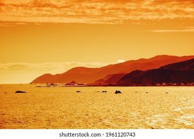 An Image Of Cook Strait New Zealand Sunset