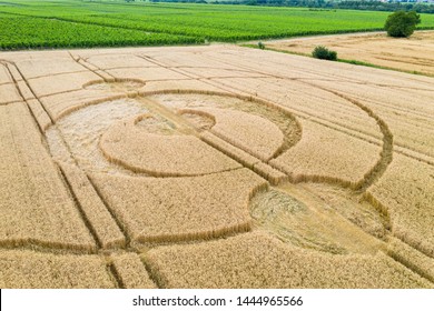 An Image Of Crop Circles Field Alsace France