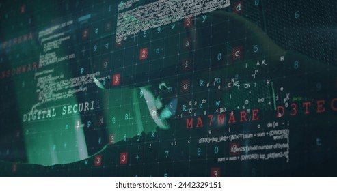 Image of cyber attack warning over asian male it engineer with vr headset by computer server. data processing, cloud computing concept and technology concept digitally generated image. - Powered by Shutterstock - Get 15% off with code: PIKWIZARD15