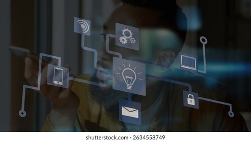 Image of data processing and chemical formula over female scientist. Global business digital interface technology and networking concept digitally generated image. - Powered by Shutterstock - Get 15% off with code: PIKWIZARD15