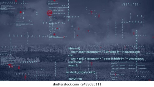 Image of data processing, cityscape and connections. Global networks, computing, digital interface and data processing concept digitally generated image. - Powered by Shutterstock