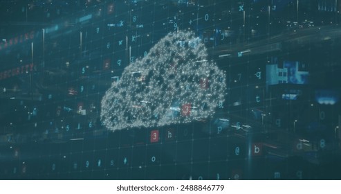 Image of data processing and cloud over cityscape. global business and digital interface concept digitally generated image. - Powered by Shutterstock