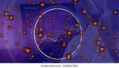 Image of data processing with dna strand over caucasian woman using computer. Global business and digital interface concept digitally generated image. - Powered by Shutterstock - Get 15% off with code: PIKWIZARD15