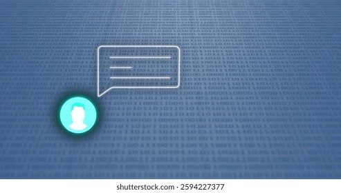 Image of data processing and media icons over white background. Technology and digital interface concept digitally generated image.