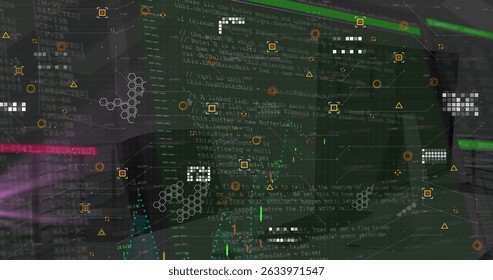 Image of data processing on black background. Global business and digital interface concept digitally generated image. - Powered by Shutterstock - Get 15% off with code: PIKWIZARD15