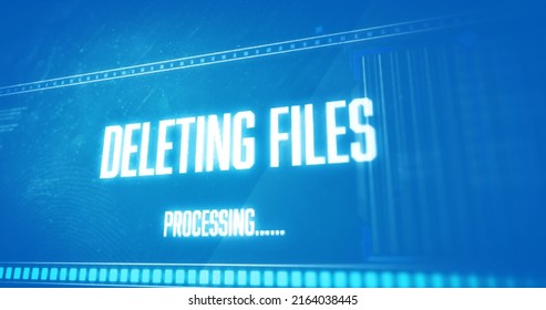 Image of data processing on blue background. global social media, connections and digital interface concept digitally generated image.