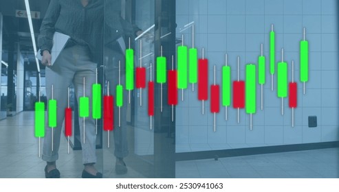 Image of data processing over biracial businesswoman working in office. Global business and digital interface concept digitally generated image. - Powered by Shutterstock