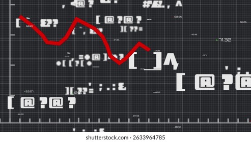 Image of data processing over black background. Global business and digital interface concept digitally generated image.