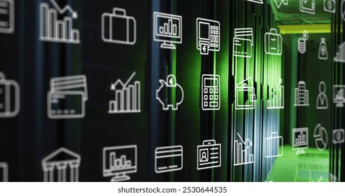 Image of data processing over cardboard boxes on conveyor belt. Global business finances connections and digital interface concept digitally generated image. - Powered by Shutterstock