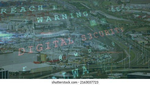 Image of data processing over cityscape. global digital security and identity, digital interface and data processing concept digitally generated image. - Powered by Shutterstock - Get 15% off with code: PIKWIZARD15