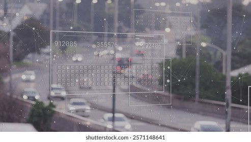 Image of data processing over cityscape. Global finance, business, connections, computing and data processing concept digitally generated image. - Powered by Shutterstock - Get 15% off with code: PIKWIZARD15