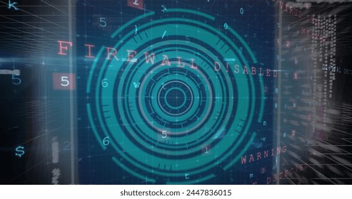 Image of data processing over digital screen. global business and digital interface concept digitally generated image.