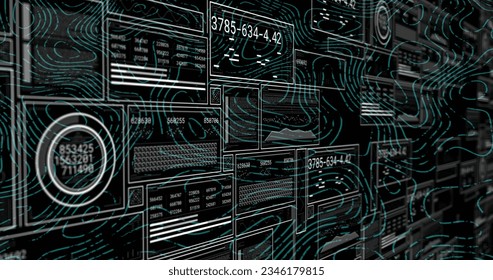 Image of data processing over green lines on black background. Global business, computing and data processing concept digitally generated image. - Powered by Shutterstock - Get 15% off with code: PIKWIZARD15