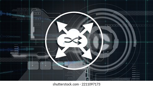 Image of data processing over media icons. Global business and digital interface concept digitally generated image. - Powered by Shutterstock - Get 15% off with code: PIKWIZARD15