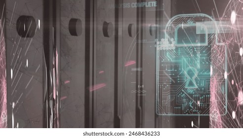 Image of data processing over padlock. Global business and digital interface concept, digitally generated image. - Powered by Shutterstock - Get 15% off with code: PIKWIZARD15