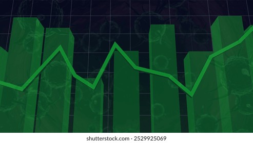 Image of data processing over virus cells. Global business and digital interface concept digitally generated image. - Powered by Shutterstock