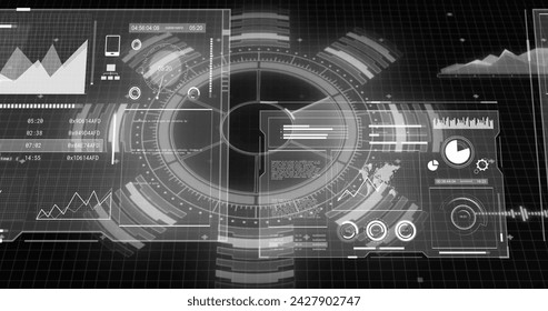 Image of data processing over white background. Global business and digital interface concept digitally generated image. - Powered by Shutterstock - Get 15% off with code: PIKWIZARD15