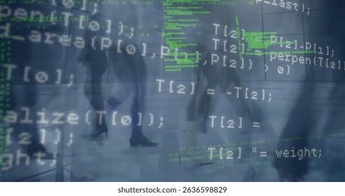 Image of data processing over wind turbine and binary coding. Global business data processing and digital interface concept digitally generated image.