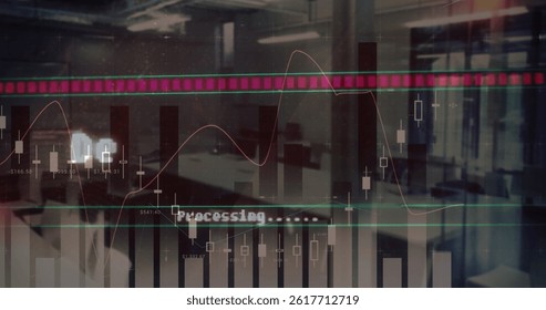 Image of deleting files text over financial data processing and empty office. global finances, technology and digital interface concept digitally generated image. - Powered by Shutterstock - Get 15% off with code: PIKWIZARD15