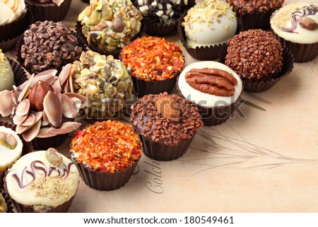 Image of delicious handmade chocolate. Zdjęcia stock © 