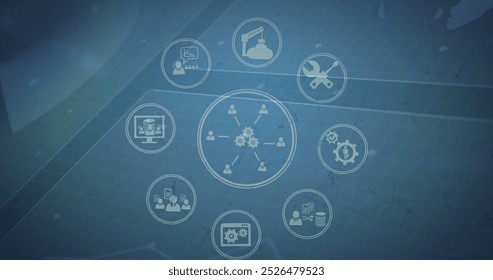 Image of digital computer icons in circles rotating over programming language. Hologram, digitally generated, setting, technology, connection, business and technology concept. - Powered by Shutterstock - Get 15% off with code: PIKWIZARD15