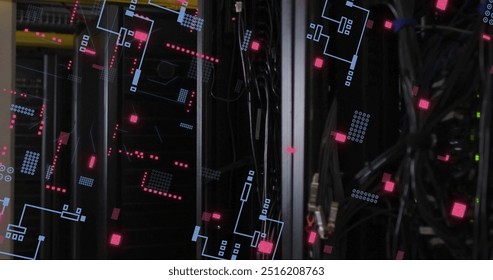 Image of digital data processing and circuit board over computer servers. Global connections, computing and data processing concept digitally generated image. - Powered by Shutterstock - Get 15% off with code: PIKWIZARD15