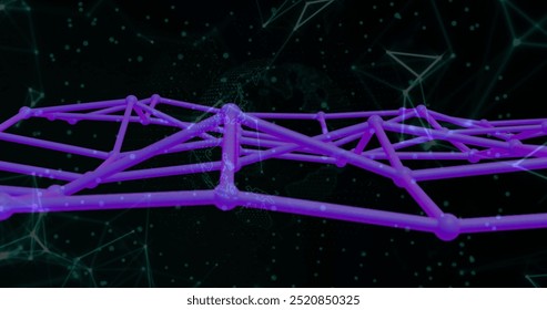 Image of digital data processing over networks of connections. Global connections, computing and data processing concept digitally generated image.