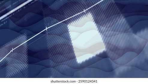 Image of digital data processing over flickering screens. Global cyber security, connections, computing and data processing concept digitally generated image.