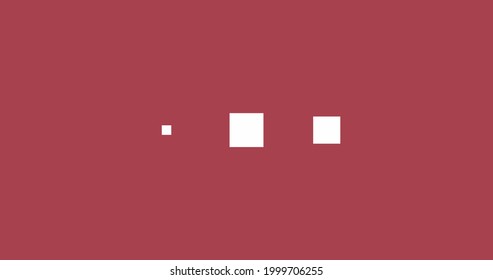 Image of digital interface waiting loading squares flashing on red background. technology, computing and digital interface concept digitally generated image.