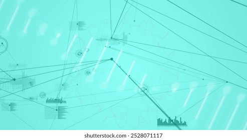 Image of dna strand with networks of connections. Global connections, business, finance, computing and data processing concept digitally generated image. - Powered by Shutterstock