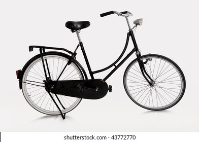 image of Dutch bicycle on white background