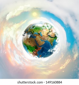 Image Of Earth Planet. Elements Of This Image Are Furnished By NASA