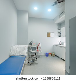 The Image Of An Empty Consulting Room With Modern Ultrasound Machines